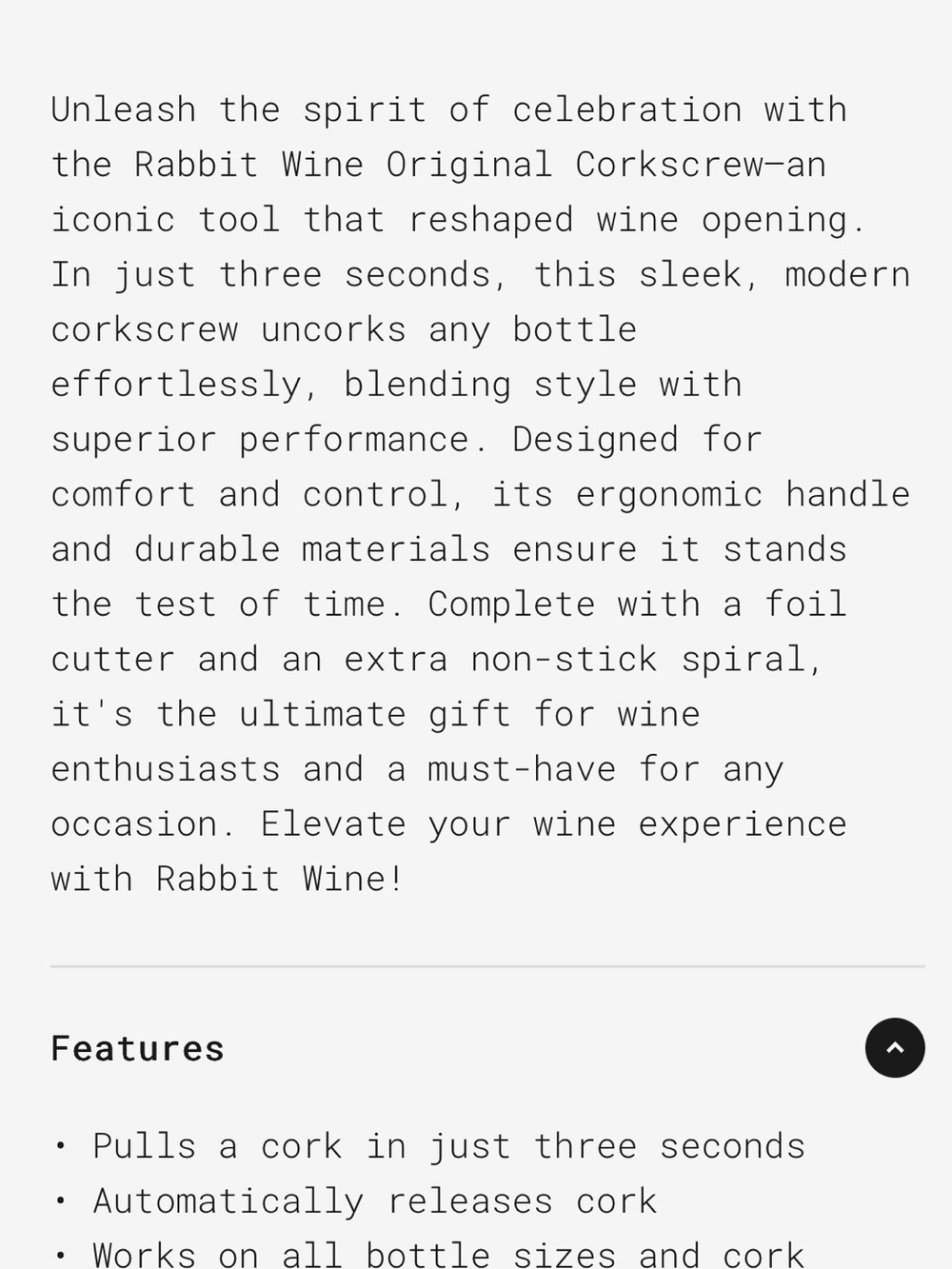 Metrokane The Original Rabbit Corkscrew - Silver - Picture 4 of 4